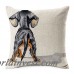 Dachshund perro cojín cubre mantener la calma y abrazar un Dachshund almohada 45X45 cm dormitorio sofá Decoración ali-11655848